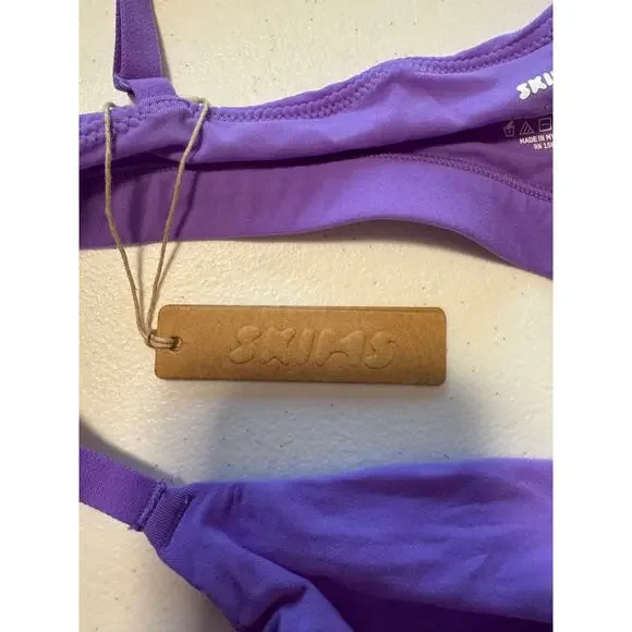 SKIMS Fits Everybody Crossover Bralette – Ultra Violet – Size L - Picture 6 of 6